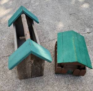 lot 36 image: 2 way cool vintage wood arts & crafts decor boxes -  tons of uses