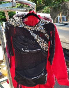 lot 13 image: Way cool assorted lot of 15 assorted 1980s & 1990s vintage mens & womens clothing - dresses, shirts, skirts, etc as shown
