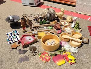 lot 51 image: Large Lot of Misc. Figurines and vintage decor pieces as shown