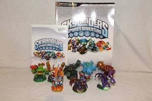 lot 8 image: Skylanders Original Game Gamebook and Characters