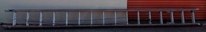 lot 63 image: Industrial Metal 32 Long Extension Ladder
