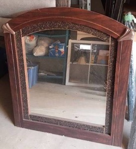 lot 72 image: Large and heavy Giovanni Wall Mirror - 36 wide by 39.5 tall made by Standard Furniture