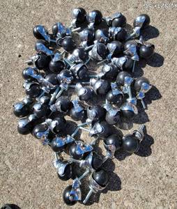 lot 156 image: Large Lot of Old Ball Casters and Wheels