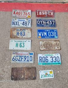 lot 96 image: Multiple State Single License Plate Lot of 12