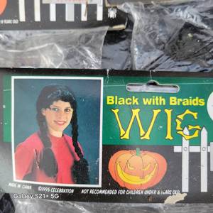 lot 91 image: Lot of Black with braids wigs new in packages