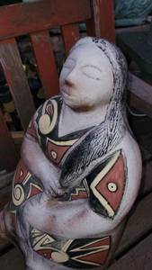 lot 213 image: Clay Indigenous Native American Statue
