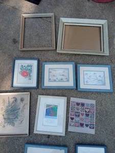 lot 230 image: Blue and White Frames