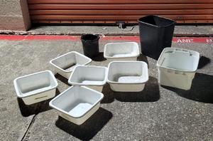 lot 199 image: Lot of Nine Plastic Tubs