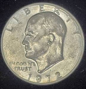 lot 255 image: 1972 Eisenhower Dollar