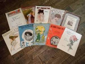 lot 290 image: Ten Pieces of Antique and Vintage Sheet Music