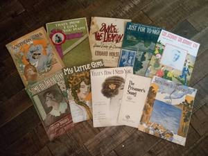 lot 291 image: Antique Sheet Music - Ten Pieces