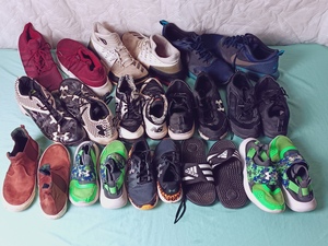 lot 5 image: 12 Pair Boys Shoes (2Y-15) - Includes Adidas, New Ballance, Under Armor, Etc.