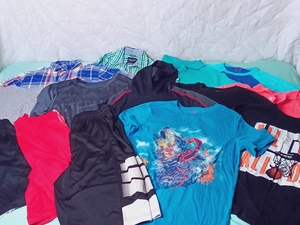 lot 13 image: 14 Pc Mixed Boys Clothing Set (14-18XL) w Nautica, Eddie Bauer, Nike, Etc.