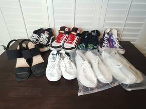 lot 95 image: 8 Pair Shoes (7) w Adidas, Vans, Converse, Etc