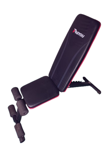 lot 37 image: Pasyou Adjuststable Weight Bench w 8 Levels (-30°, -10°, 180°, 167°, 155°, 147°, 130°, and 127°), 500 lb Weight Capacity - QV DESCR