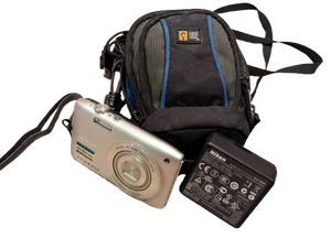 lot 107 image: Nikon Coolpix S3300 16.0 MP Digital Camera with Nikon EH-69P Wall USB Plug charger and Case