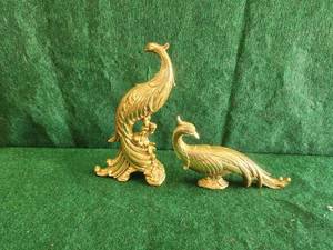 lot 101 image: Pair of Peacock figurines