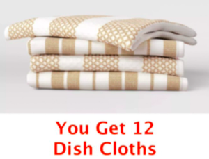 lot 38 image: Lot of 12 - New Antimicrobial Dishcloths - Threshold