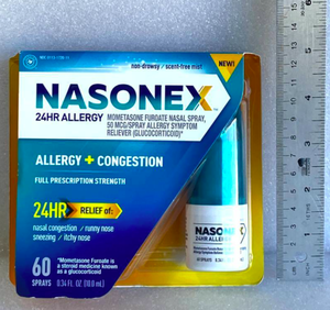 lot 42 image: New Sealed Nasonex 24HR Allergy  Congestion Full Prescription Strength With 60 Sprays - As Shown - 2nd Chance Lot