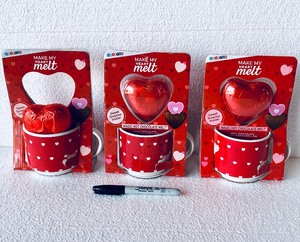 lot 147 image: Lot Of 3 - New Valentines Day Hot Chocolate Melt and Mug, Heart Marshmallow Inside, 2.12 Oz Each Mug - As Shown - Total Retail $30
