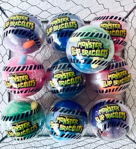 lot 150 image: Lot Of 10 - New ToyTown Express Monster Slap Bracelets - In Style & Color As Shown - Total Retail $40