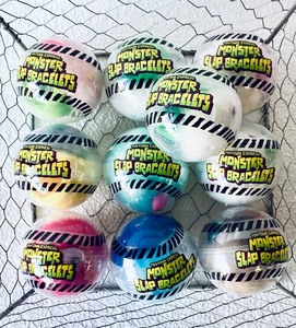 lot 151 image: Lot Of 10 - New ToyTown Express Monster Slap Bracelets - In Style & Color As Shown - Total Retail $40