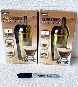 lot 167 image: Lot Of 2 - New Frankford Espresso Martini Shakers  - As Shown - Total Retail $30 - READ