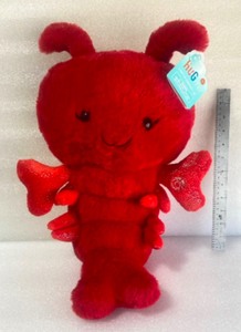 lot 187 image: New With Tags Hug Me Light Up Red Lobster Plush Stuffed Animal With Light Up Cheeks - As Shown - Retails $28 - READ