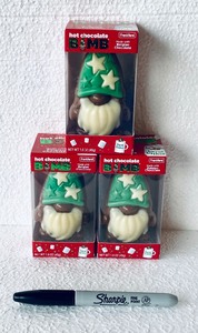 lot 232 image: Lot Of 3 - New Frankford Hot Chocolate Bomb Made With Belgian Chocolate, Green Gnome, 1.6Oz Each Box - As Shown - Total Retail $27