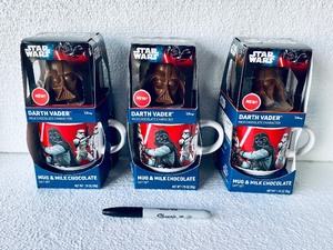 lot 237 image: Lot Of 3 New - Star Wars Darth Vader Milk Chocolate Character Mug & Mill Chocolate Gift Set, 1.76 Oz Each Kit - As Shown - Total Retail $30