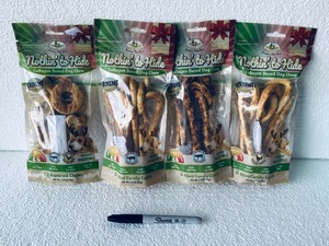 lot 242 image: Lot Of 4 New - New Nothin To Hide Collagen Based Dog Chew (1) 12 Assorted Chews & (3) 6 Mini Candy Canes - As Shown - Total Retail $36