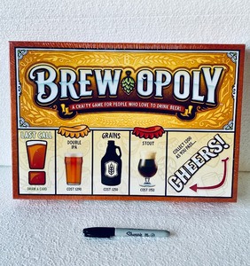 lot 267 image: New Brew-Opoly A Crafty Game For People Who Love to Drink Beer 2-6 Players, For Adults - As Shown