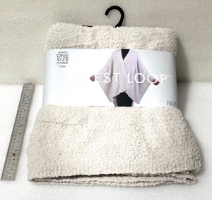 lot 273 image: New West Loop Womens One Size Fits Most Taupe Fuzzy Wrap, 55.1 L x 47.2 W - As Shown