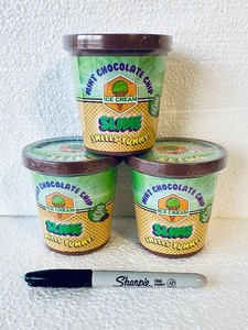 lot 277 image: Lot Of 3 - New Mint Chocolate Chip Ice Cream Slime Smells Yummy Comes With Plastic Chocolate Chips - As Shown - Total Retail $45