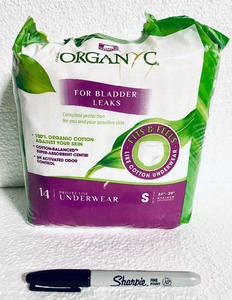 lot 289 image: New Other Corman Organyc For Bladder Leaks 13 Protective Underwear, Size Small 24 - 30 Maximum Absorbency - In Condition As Shown - Retails New $24