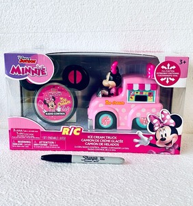 lot 328 image: New Disney Junior Minnie Full Function Ice Cream Truck RC Toy Car With Remote - As Shown - Retails $35