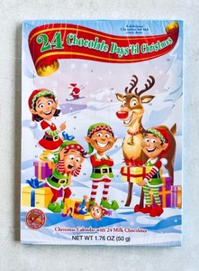 lot 345 image: Lot Of 10 - New 24 Chocolate Days Til Christmas 1.76 Oz Per Box - As Shown