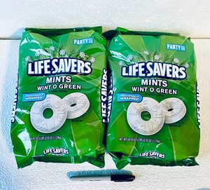 lot 419 image: Lot Of 2 - New LifeSavers Mints Wint O Green Party Size, 44.93 Oz Each Bag - As Shown - Total Retail $44