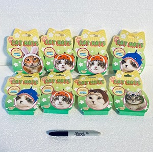 lot 406 image: Lot Of 8 - New Cat Hats Fun & Adorable Securely Fits Head - As Shown - Total Retail $35