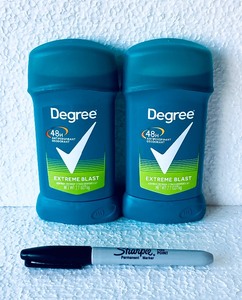 lot 436 image: Lot Of 2 - New Degree 48 Hour Extreme Blast Antiperspirant Deodorant For Men, 2.7 Oz Each - As Shown