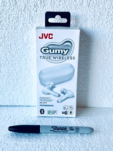 lot 456 image: New JVC Gumy True White Wireless EarBuds With Charging Case, Model# HA-A7T - As Shown - Retails $30