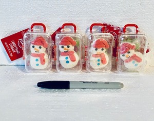 lot 465 image: Lot Of 4 - New Nice Candy Filled Luggage With Snowman & Jelly Beans, .92 Per Case - As Shown