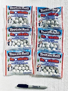 lot 470 image: Lot Of 6 - New Tootsie Roll Candy Coated Snowballs, 3.5 Oz Per Bag - As Shown - Total Retail $36