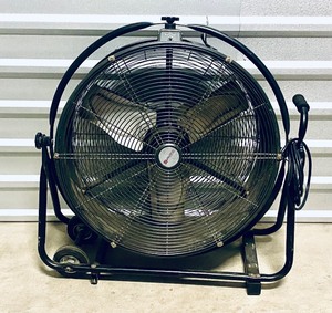 lot 100 image: Utilitech 24 2-Speed High Velocity Indoor Dark Grey Oscillating Pedestal Fan, Model# SFDC-600AT2OS - In Condition As Shown - Retails New $140 - READ