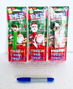 lot 487 image: Lot Of 3 New - PEZ Candy & Dispenser (1) Santa, (1) Elf & (1) Reindeer, .87 Oz Each Box - As Shown - Total Retail $27