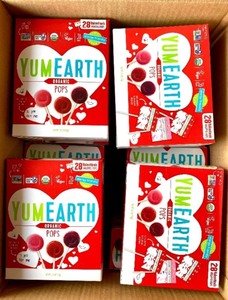 lot 76 image: Lot Of 12 - New YumEarth Valentine Exchange Wrapped Organic Lollipops, 336 Total Pieces, 6.11 Oz Per Box - As Shown - Total Retail $156