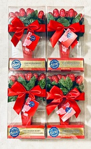 lot 477 image: Lot Of 4 New - Nice One Dozen Roses Belgian Milk Chocolate, Roses in Gift Box With Bow, 1.69 Oz Per Box - As Shown - Total Retail $80