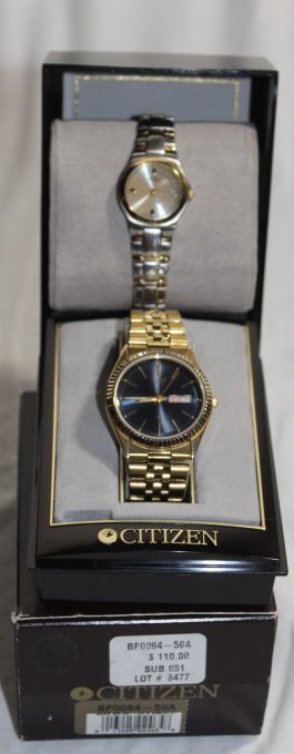 lot 1 image: Men & Womens Citizen Watches