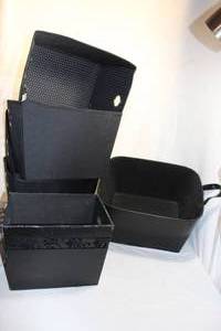 lot 59 image: Variety of Black Storage Baskets