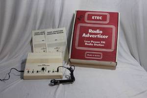 lot 65 image: Vintage ETEC Radio Advertiser FM Radio Station